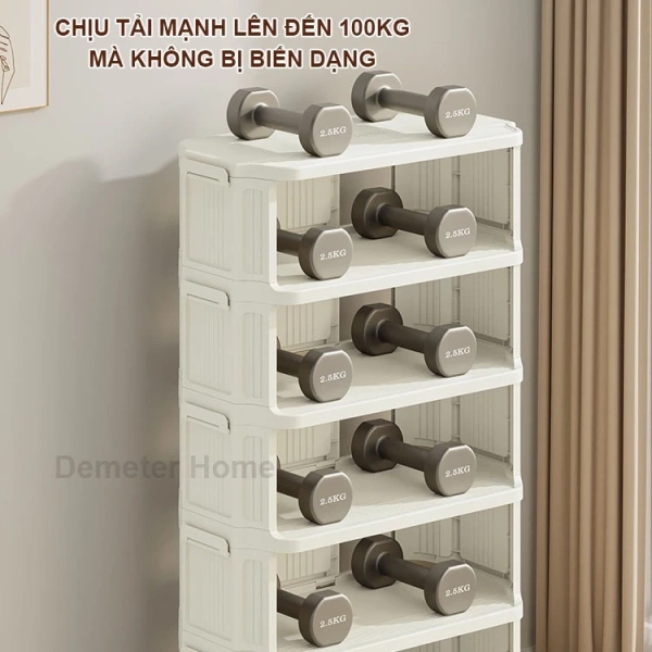 Miếng lót silicone hay cao su đặt ở dưới mỗi tầng sẽ cung cấp ma sát cao hơn so với bề mặt nhựa PP gốc. (Ảnh 4)