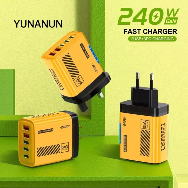 Nhiệt độ ấm của ổ cắm sạc đa cổng 240W USB‑C PD, QC3.0 thường chỉ được nhận ra khi tốc độ sạc chậm lại. - Ảnh 1