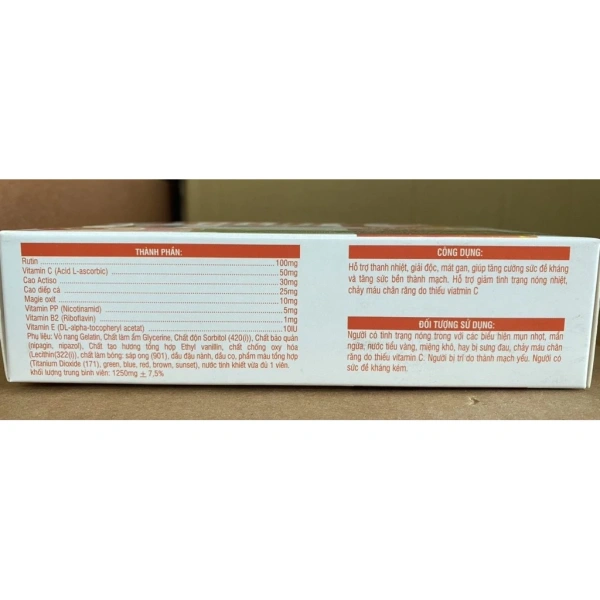 Một công thức kết hợp hợp lý, như các viên “RutinC Cao diếp cá, actiso”, thường cung cấp đầy đủ các thành phần trên, tạo ra một “gói hỗ trợ” tổng thể cho cả vấn đề nhiệt miệng và sức bền. (Ảnh 3)