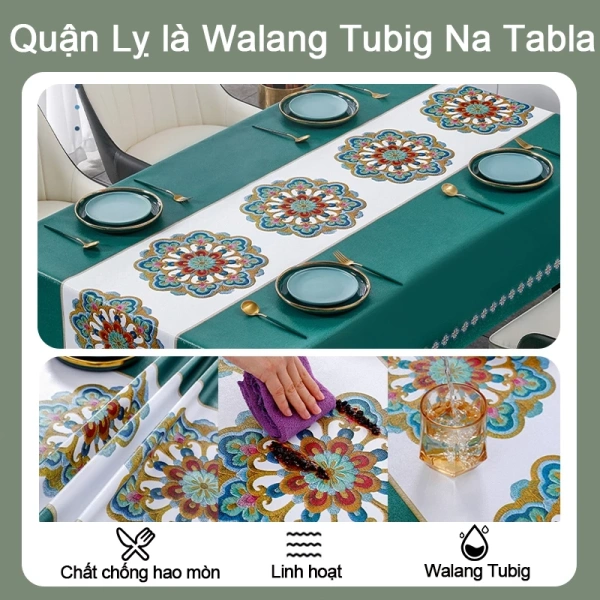 Khi xét đến tiêu chí “tiện lợi + bền bỉ + thẩm mỹ”, khăn trải bàn PVC thường đạt điểm cao hơn, đặc biệt với các gia đình bận rộn cần giải pháp nhanh chóng. (Ảnh 3) Khi xét đến tiêu chí “tiện lợi + bền bỉ + thẩm mỹ”, khăn trải bàn PVC thường đạt điểm cao hơn, đặc biệt với các gia đình bận rộn cần giải pháp nhanh chóng. (Ảnh 3)