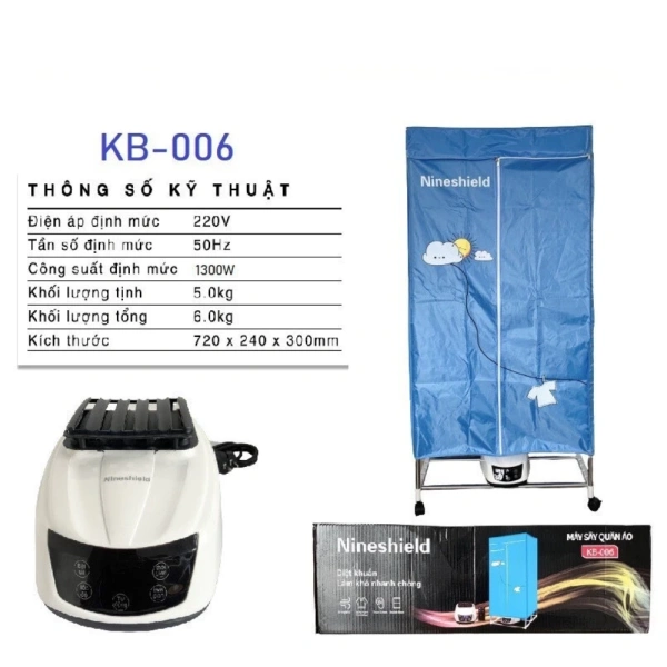 Mẫu tủ sấy quần áo 2 tầng Nineshield KB006 hiện đang được bán tại trang marketplace của Trimap với mức giá 790.000 VND (giảm từ 995.400 VND). (Ảnh 5) Mẫu tủ sấy quần áo 2 tầng Nineshield KB006 hiện đang được bán tại trang marketplace của Trimap với mức giá 790.000 VND (giảm từ 995.400 VND). (Ảnh 5)
