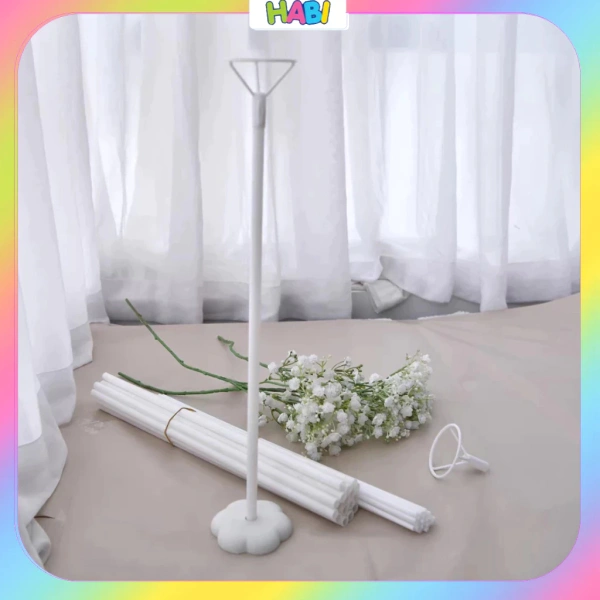 Được thiết kế gồm ba bộ phận: đế, que cắm và đầu cài, Trụ 1 nhánh giả bóng bay trang trí sinh nhật PTR có chiều cao 38 cm, phù hợp cho các loại bóng 4D in chữ HPBD và bóng nhựa BoBo có kích thước lên tới 60 cm. (Ảnh 5)