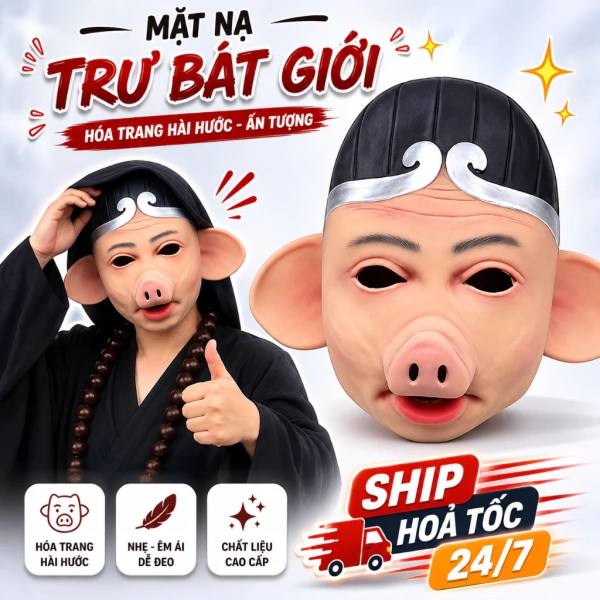 Những bất ngờ khi mặc mặt nạ lợn silicone trong tiệc Halloween khiến bạn phải điều chỉnh suốt đêm - Ảnh 1