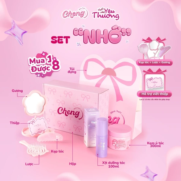 Nhờ có kèm phụ kiện như kẹp tóc, lược mini và gương hoa, người dùng không cần tìm thêm dụng cụ, mọi thứ đã sẵn sàng trong một hộp. (Ảnh 4)