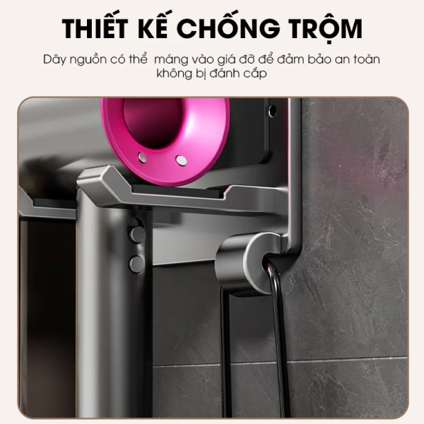 Trong số các mẫu giá treo máy sấy tóc trên thị trường, Giá treo máy sấy tóc chống trộm dán tường LD-7706 nhôm hợp kim không rỉ nổi bật nhờ các đặc tính kỹ thuật và thiết kế tiện lợi. (Ảnh 4) Trong số các mẫu giá treo máy sấy tóc trên thị trường, Giá treo máy sấy tóc chống trộm dán tường LD-7706 nhôm hợp kim không rỉ nổi bật nhờ các đặc tính kỹ thuật và thiết kế tiện lợi. (Ảnh 4)
