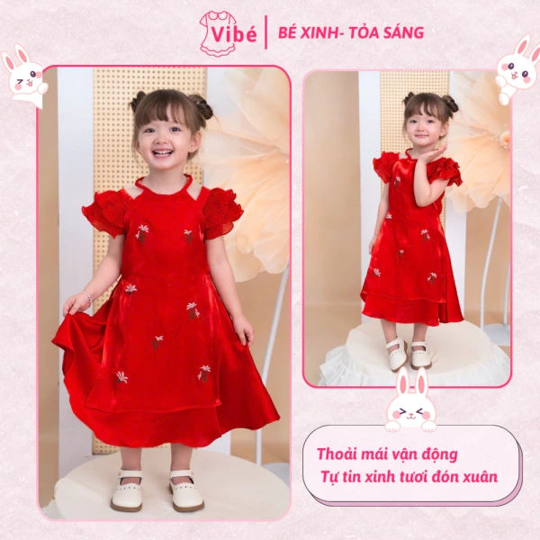 Hoa nhí được thêu trên áo dài không chỉ tạo nét thẩm mỹ mà còn ảnh hưởng đến cảm giác khi bé mặc. (Ảnh 3) Hoa nhí được thêu trên áo dài không chỉ tạo nét thẩm mỹ mà còn ảnh hưởng đến cảm giác khi bé mặc. (Ảnh 3)