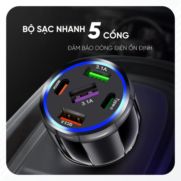 Trước khi sử dụng, người dùng nên xem lại thông số kỹ thuật của tẩu sạc, đặc biệt là dòng ra tối đa mỗi cổng và tổng dòng. (Ảnh 4) Trước khi sử dụng, người dùng nên xem lại thông số kỹ thuật của tẩu sạc, đặc biệt là dòng ra tối đa mỗi cổng và tổng dòng. (Ảnh 4)