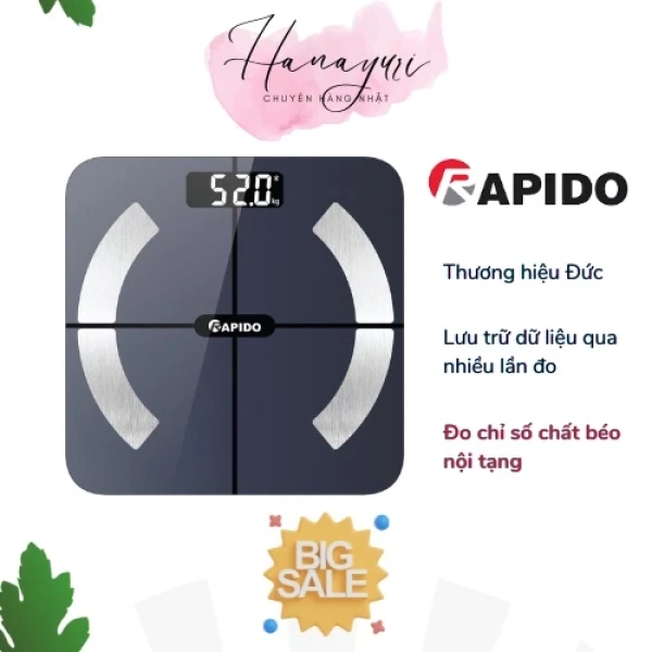 Một ví dụ thực tế là Cân Sức Khoẻ Điện Tử Thông Minh Rapido RSB02‑S. (Ảnh 4) Một ví dụ thực tế là Cân Sức Khoẻ Điện Tử Thông Minh Rapido RSB02‑S. (Ảnh 4)