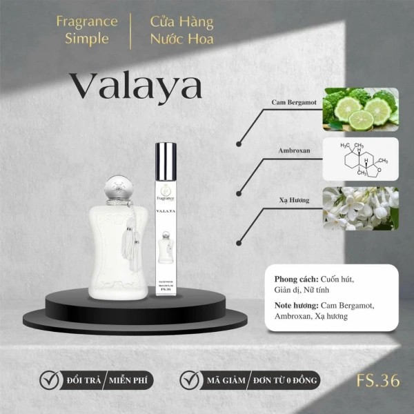 Được thiết kế dựa trên cảm hứng của xạ hương, Valaya FS.36 là một “tuyệt phẩm” nhỏ gọn, chỉ 10ml, nhưng chứa đựng sự cân bằng tinh tế giữa gỗ, hoa và trái cây. (Ảnh 4) Được thiết kế dựa trên cảm hứng của xạ hương, Valaya FS.36 là một “tuyệt phẩm” nhỏ gọn, chỉ 10ml, nhưng chứa đựng sự cân bằng tinh tế giữa gỗ, hoa và trái cây. (Ảnh 4)