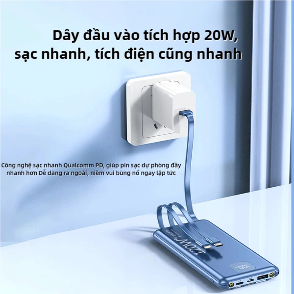 Với công suất 120W, pin dự phòng này có thể cung cấp tối đa khoảng 30W cho mỗi cổng khi ba thiết bị cùng được sạc. (Ảnh 4) Với công suất 120W, pin dự phòng này có thể cung cấp tối đa khoảng 30W cho mỗi cổng khi ba thiết bị cùng được sạc. (Ảnh 4)