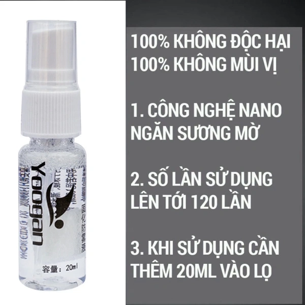 THENICE là công nghệ mới nhất được áp dụng trong các chai xịt chống mờ, bao gồm các thành phần đặc biệt có khả năng tạo một lớp phủ siêu mỏng trên bề mặt kính, ngăn ngừa sự ngưng tụ của hơi nước. (Ảnh 3) THENICE là công nghệ mới nhất được áp dụng trong các chai xịt chống mờ, bao gồm các thành phần đặc biệt có khả năng tạo một lớp phủ siêu mỏng trên bề mặt kính, ngăn ngừa sự ngưng tụ của hơi nước. (Ảnh 3)