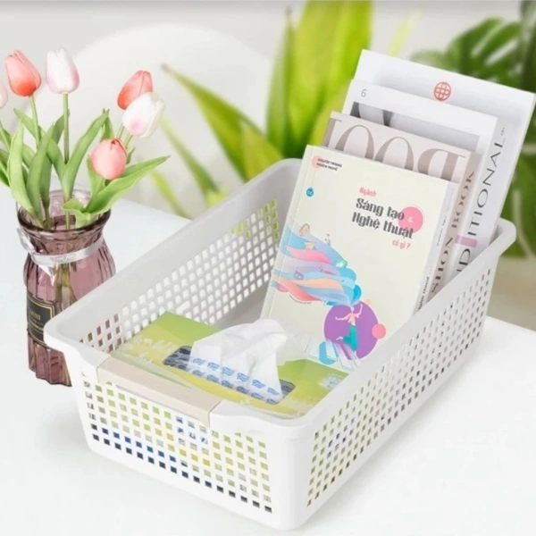 Rổ nhựa đa năng: Khi chiếc hộp giản dị biến thành giải pháp lưu trữ tài liệu và đồ bếp không ngờ - Ảnh 2 Rổ nhựa đa năng: Khi chiếc hộp giản dị biến thành giải pháp lưu trữ tài liệu và đồ bếp không ngờ - Ảnh 2