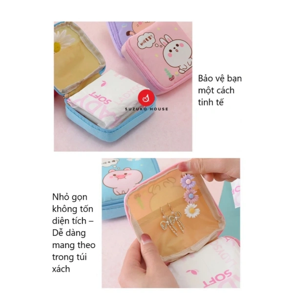 Một túi mini không chỉ dùng để đựng băng vệ sinh, mà còn là “cửa sổ” chứa các sản phẩm trang điểm thiết yếu. (Ảnh 3)