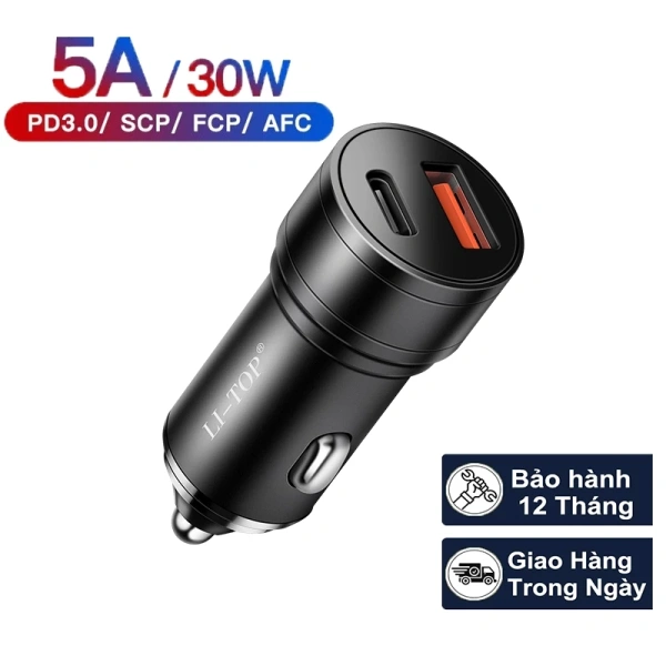Sạc điện thoại trong ô tô thường chậm; chỉ khi sử dụng tẩu sạc 30W chuẩn QC 3.0 mới cảm nhận được tốc độ siêu nhanh. - Ảnh 1 Sạc điện thoại trong ô tô thường chậm; chỉ khi sử dụng tẩu sạc 30W chuẩn QC 3.0 mới cảm nhận được tốc độ siêu nhanh. - Ảnh 1