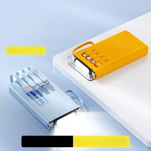 Khác với các mẫu sạc dự phòng truyền thống, mẫu này có vỏ trong suốt cho phép người dùng quan sát mức năng lượng còn lại ngay bằng mắt thường, không cần mở ứng dụng hay nhấn nút. (Ảnh 3)