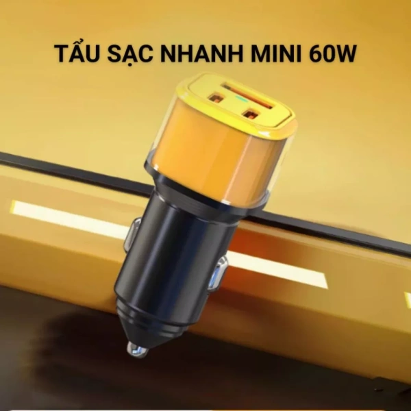 Trên thị trường có nhiều mẫu tẩu sạc, nhưng Tẩu sạc nhanh 60W ô tô PNCar nổi bật với ba cổng sạc đa dạng (2 cổng Type‑C, 1 cổng USB) và công nghệ PD 3.0. (Ảnh 5)