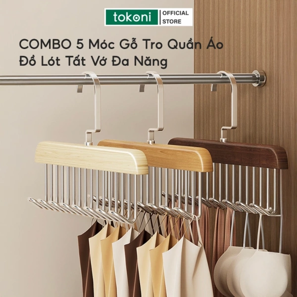 Sắp xếp quần áo bằng móc gỗ treo đa năng thực sự mang lại một góc tiết kiệm không gian mà ít ai nghĩ tới - Ảnh 1