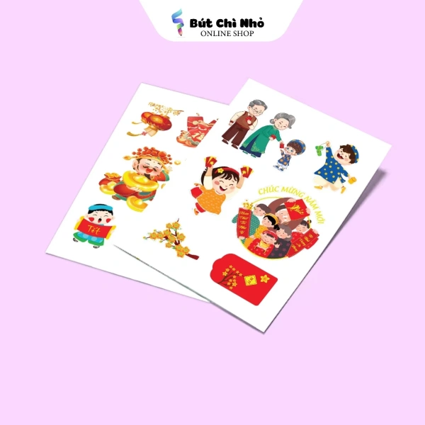 Sau khi dán những mảnh dán Tết trên khay bánh chưng, bất ngờ nhận ra không gian bày tiệc lại cảm giác gò bó hơn. - Ảnh 4