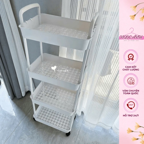 Sau khi lắp kệ đa năng có bánh xe, nhận ra việc di chuyển thường xuyên gây hao mòn sàn hơn dự đoán - Ảnh 1