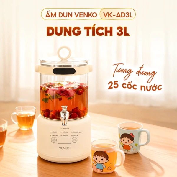 Sau một tháng dùng bình thủy điện 3 lít giữ nhiệt, người dùng thường nhận ra việc pha trà không còn lo nước nguội - Ảnh 1