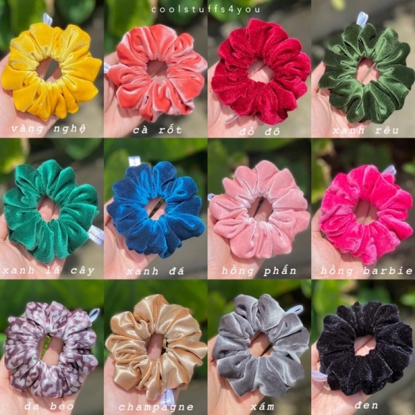 Được làm hoàn toàn bằng tay, scrunchie SIZE 12cm | Cột Tóc Scrunchies Nhung Tuyết Vải Dày Mịn của CHERRYSUMMER mang lại cảm giác mềm mại và độ bền cao. (Ảnh 4) Được làm hoàn toàn bằng tay, scrunchie SIZE 12cm | Cột Tóc Scrunchies Nhung Tuyết Vải Dày Mịn của CHERRYSUMMER mang lại cảm giác mềm mại và độ bền cao. (Ảnh 4)