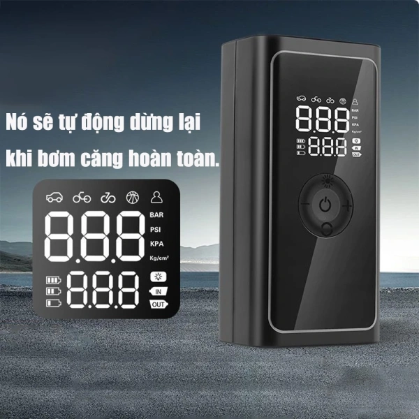 Sự bất ngờ khi bơm hơi mini không dây vừa là đèn pin, vừa sạc USB trong những chuyến đi xa - Ảnh 2 Sự bất ngờ khi bơm hơi mini không dây vừa là đèn pin, vừa sạc USB trong những chuyến đi xa - Ảnh 2