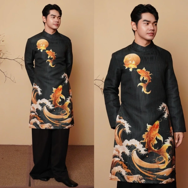 Trong những mẫu áo dài truyền thống, gấm và taffeta là hai loại vải phổ biến. (Ảnh 3) Trong những mẫu áo dài truyền thống, gấm và taffeta là hai loại vải phổ biến. (Ảnh 3)