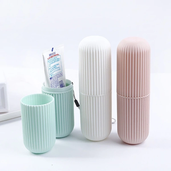 Trong danh sách này, một sản phẩm đáng chú ý là 2 Hũ Đựng Bàn Chải Kem Đánh Răng Du Lịch Hộp Đựng Dụng Cụ Phòng Tắm Du Lịch Ống Mặt Vân Trơn TEECI U011. (Ảnh 3)