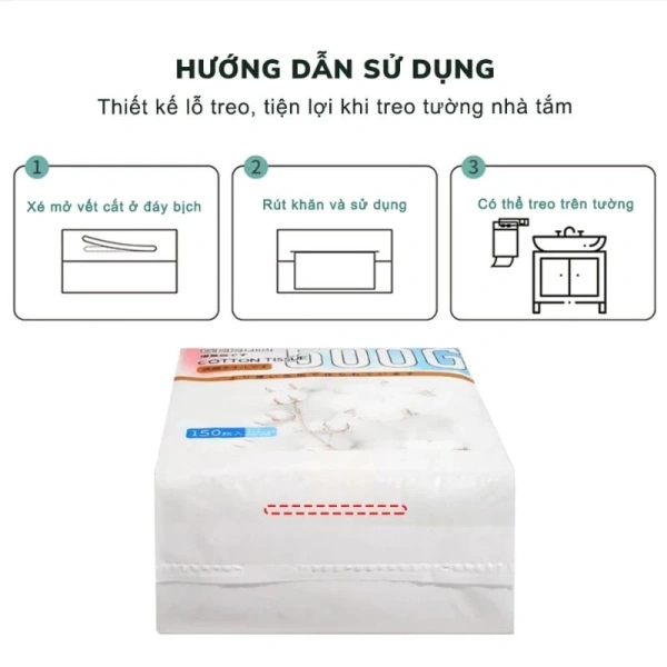 Khăn giấy đa năng Geklin được sản xuất từ vải không dệt 100% cotton, mang lại cảm giác mềm mại như bông. (Ảnh 5)