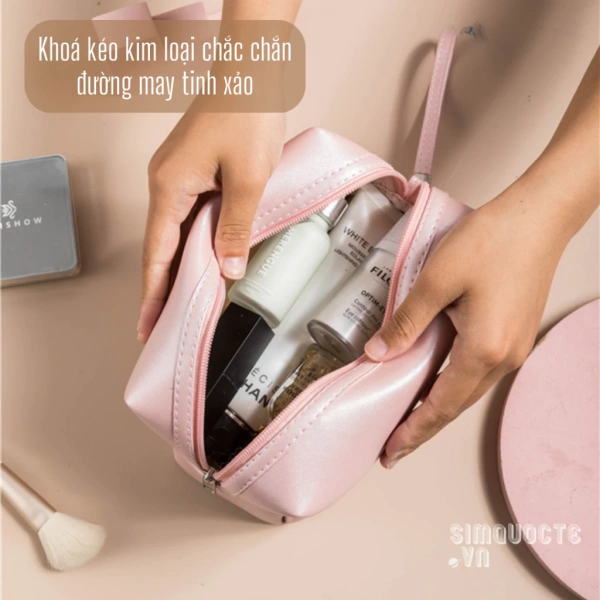 Nếu đang tìm kiếm một giải pháp toàn diện cho vấn đề trên, Túi đựng mỹ phẩm du lịch da PU cao cấp chống thấm nước nhiều màu pastel (mã sản phẩm TMP47) có thể là lựa chọn hợp lý. (Ảnh 5)