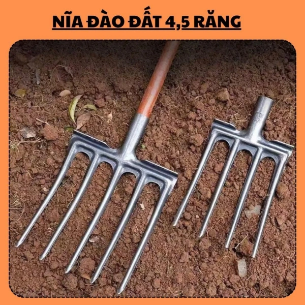 Sự bất ngờ về độ bền của nĩa đào đất thép 4‑5 răng khi cầm trong đất cứng - Ảnh 1 Sự bất ngờ về độ bền của nĩa đào đất thép 4‑5 răng khi cầm trong đất cứng - Ảnh 1