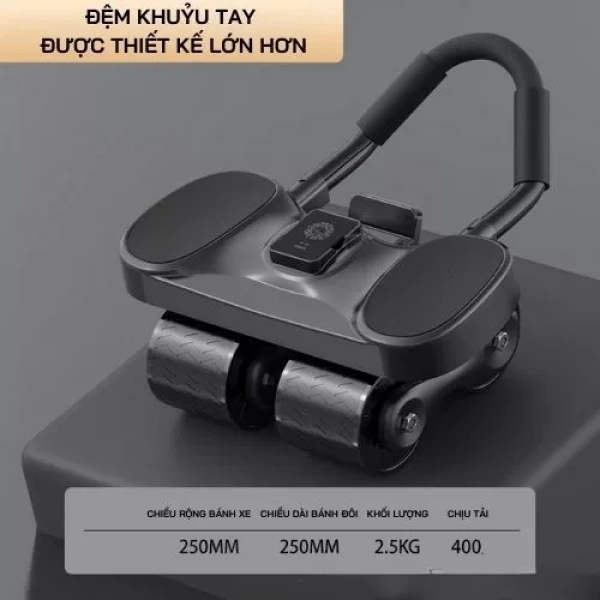 Đặt một tay lên bánh xe, chân còn lại đặt trên sàn, cơ thể xoay sang một bên để duy trì độ cân bằng. (Ảnh 4)