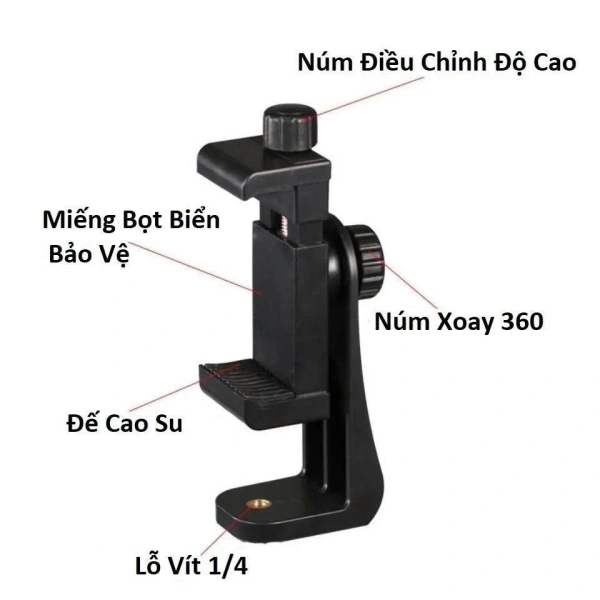 Sự linh hoạt của đầu kẹp 360° khiến chuyển đổi góc chụp nhanh hơn, nhưng lại tạo ra những bất ngờ về độ ổn định - Ảnh 4