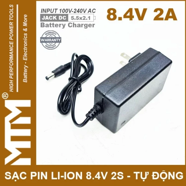 Hầu hết các bộ sạc thông minh, bao gồm cả sạc pin 8.4V 2A 2S Lithium‑ion tự động thông minh, sử dụng chu kỳ sạc Constant Current – Constant Voltage (CC‑CV). (Ảnh 2)