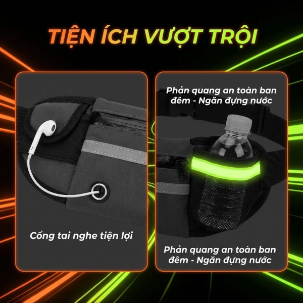 Trong thị trường hiện nay, Túi Chạy Bộ đa năng chống thấm, Đai Đeo Bụng Thể Thao đựng điện thoại tiện lợi, an toàn nổi bật nhờ những tính năng thiết kế thông minh, phù hợp với những ai đang tìm kiếm một phụ kiện không chỉ giữ điện thoại mà còn tối ưu hoá sự thoải mái khi chạy. (Ảnh 4) Trong thị trường hiện nay, Túi Chạy Bộ đa năng chống thấm, Đai Đeo Bụng Thể Thao đựng điện thoại tiện lợi, an toàn nổi bật nhờ những tính năng thiết kế thông minh, phù hợp với những ai đang tìm kiếm một phụ kiện không chỉ giữ điện thoại mà còn tối ưu hoá sự thoải mái khi chạy. (Ảnh 4)