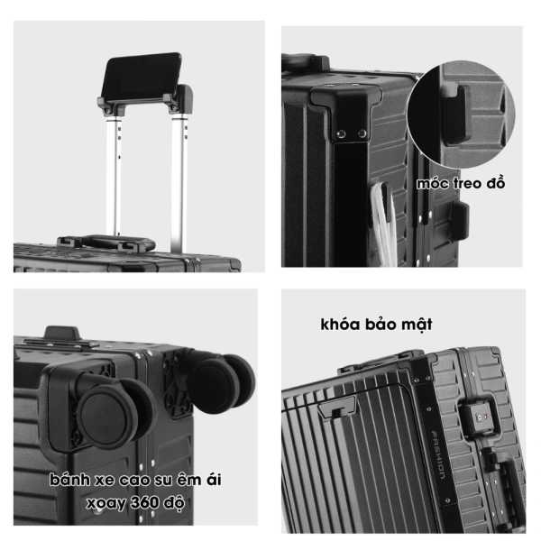 Trong danh mục các valy doanh nhân hiện nay, Vali du lịch thời trang DEHOME 23-16 nổi bật nhờ việc kết hợp hài hòa giữa thiết kế sang trọng và tính năng thực dụng. (Ảnh 4)