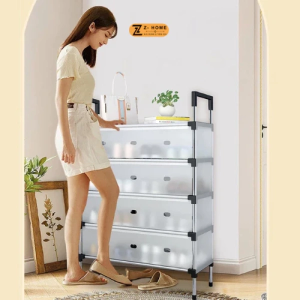 Với các phiên bản 4 tầng và 5 tầng, kệ giày inox dễ dàng đặt tại cửa ra vào, hành lang, phòng ngủ hay ngay cả trong các căn hộ nhỏ, kí túc xá. (Ảnh 2)