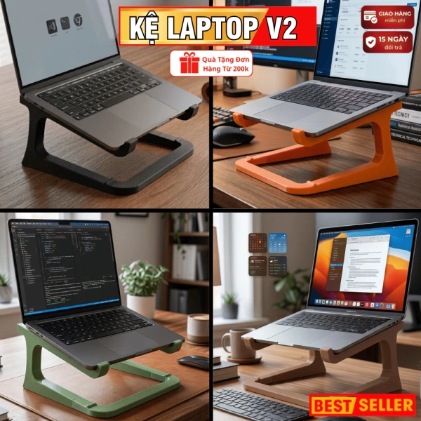 Thực tế khi dùng kệ laptop gập gọn 13‑14 inch: không gian sạch sẽ nhưng vấn đề dây cáp vẫn chưa hết - Ảnh 1 Thực tế khi dùng kệ laptop gập gọn 13‑14 inch: không gian sạch sẽ nhưng vấn đề dây cáp vẫn chưa hết - Ảnh 1