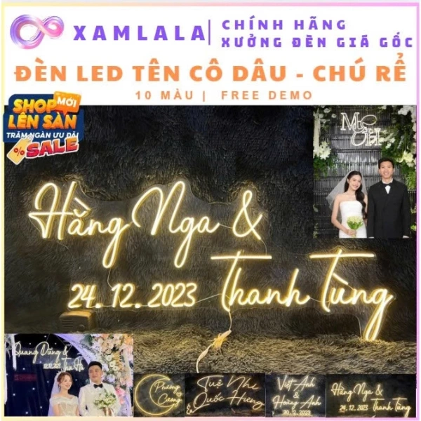Ánh đèn LED khắc tên cô dâu trong tiệc cưới: kỳ vọng lãng mạn và những bất ngờ thực tế