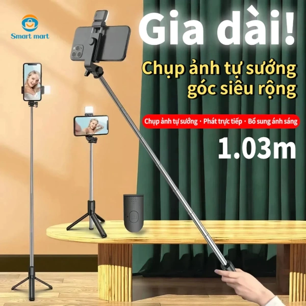 Ánh sáng LED yếu trên chân chụp ảnh đa năng khiến những bức selfie ban đêm mất chi tiết