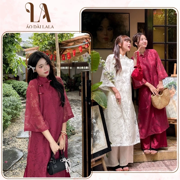 Áo dài cách tân suông ngày Tết thường gây rối nếp áo vì độ dẻo của vải mà ít người chú ý tới.