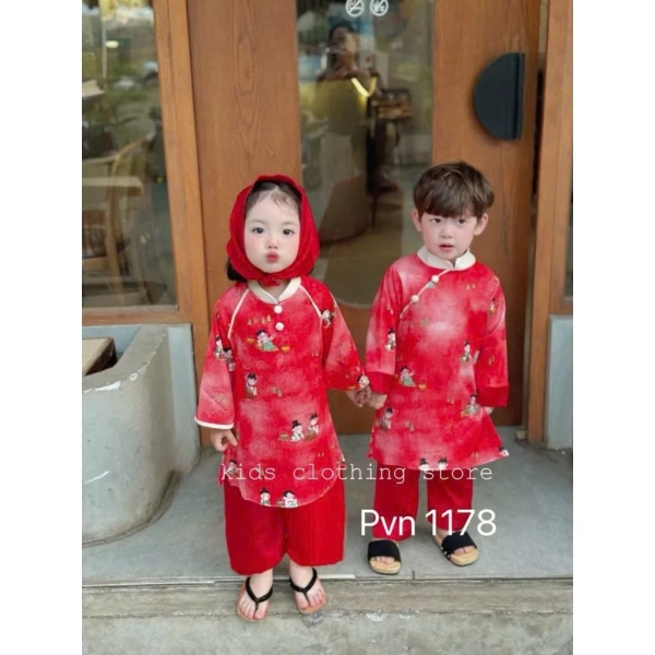 Áo dài lụa vân mây cho bé dịp Tết: chi tiết khâu may ẩn sau vẻ sang trọng khiến phụ huynh bất ngờ.