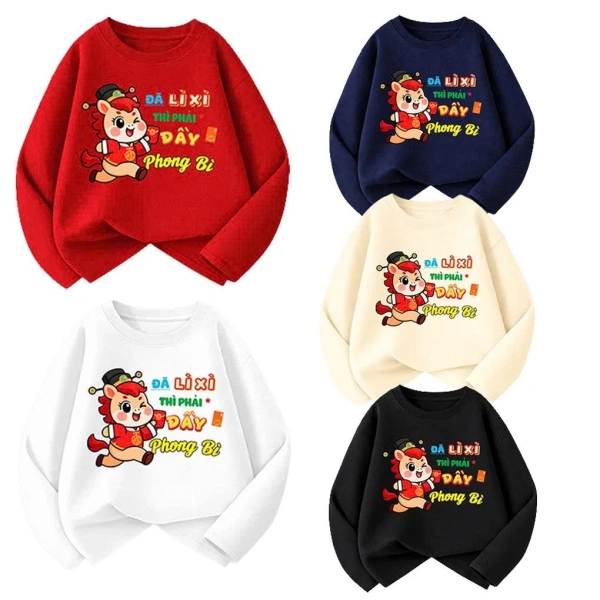 Áo dài tay cotton unisex giữ form suốt cả dịp Tết, điều mà nhiều người thường bỏ qua