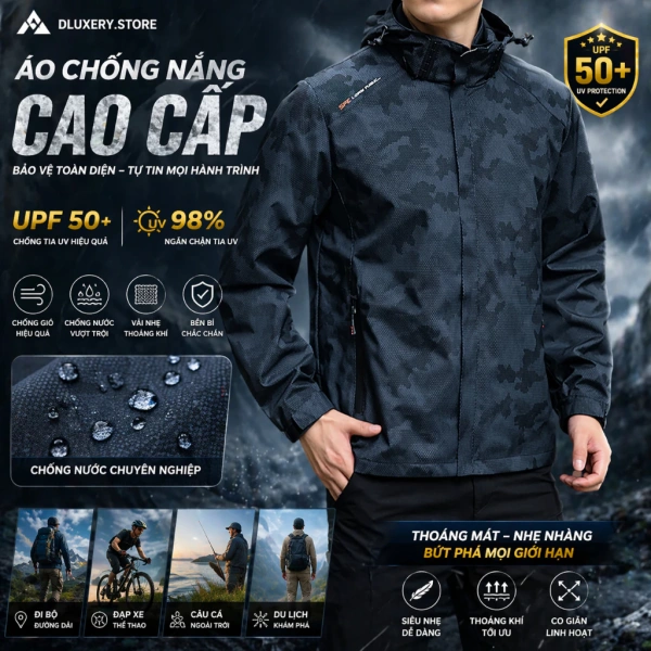 Áo khoác gió nam chống nước có mũ trùm thường bỏ sót một chi tiết khiến đầu vẫn ẩm