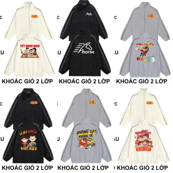 Áo khoác gió unisex chống nước nhẹ, nhưng việc lựa chọn size cho nam và nữ lại trở thành bất ngờ khó chịu trong dịp Tết