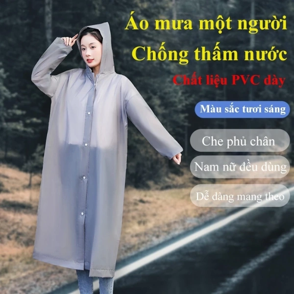 Áo mưa một người dáng dài thường rò rỉ qua đường may – điều mà nhiều người chỉ nhận ra sau lần đầu dùng