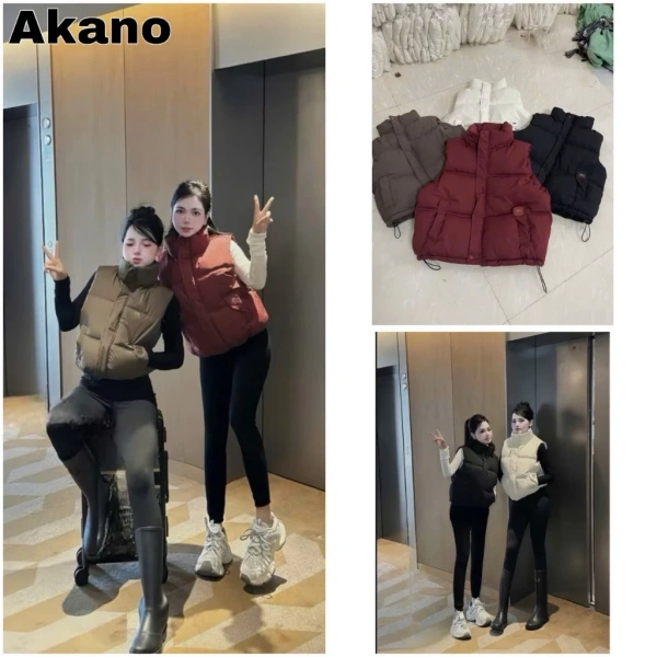 Áo phao gile nữ dạng croptop ngắn: khi túi kín bên trong bất ngờ làm ướt áo trong những cơn mưa bất chợt