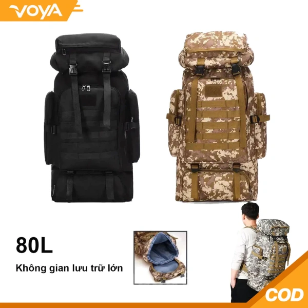 Ba lô du lịch 80L, người leo núi ngoài trời thường bỏ qua cách phân bổ đồ khiến lưng mỏi