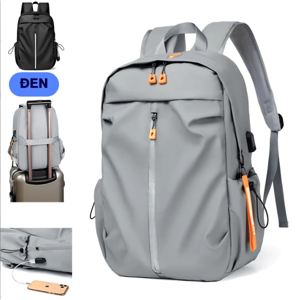 Balo nam thời trang thể thao chống thấm chỉ bảo vệ laptop thực sự khi người dùng chú ý tới vị trí ngăn và cổng USB