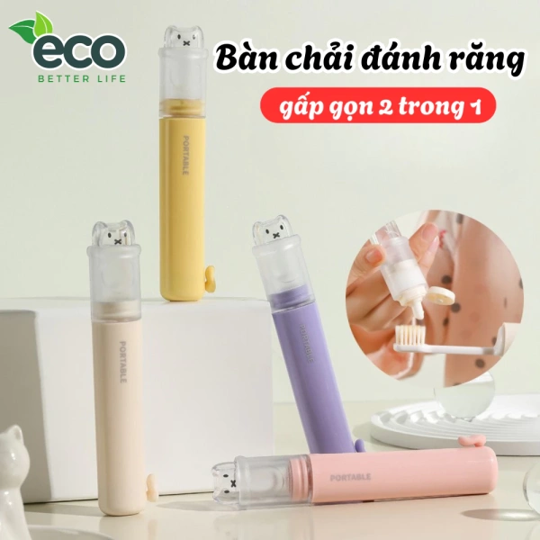 Bàn chải gấp gọn tích hợp hộp kem hứa hẹn tiện lợi trong hành lý, nhưng lại chiếm không gian dư thừa